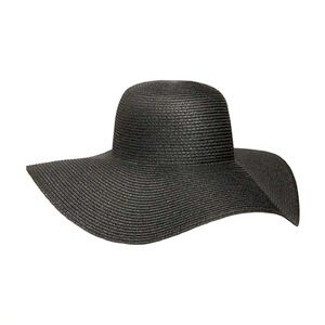 Old Navy Braided Wide-Brim Sun Hat For Women Black Sz L/XL NWT Beach Summer